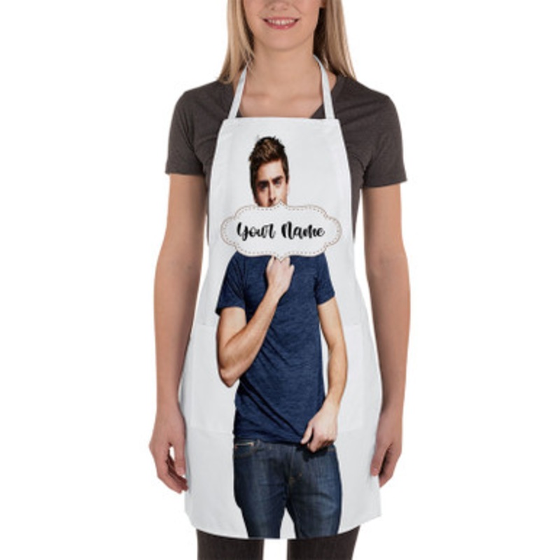 Pastele Zac Efron Custom Personalized Name Kitchen Apron