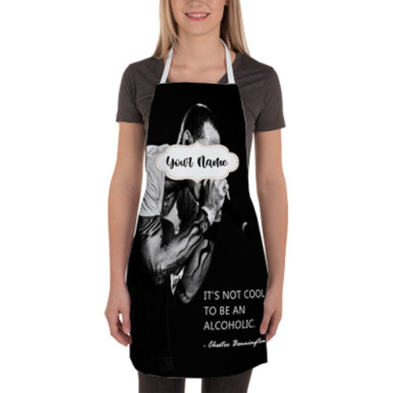Pastele Chester Bennington Quotes Custom Personalized Name Kitchen Apron