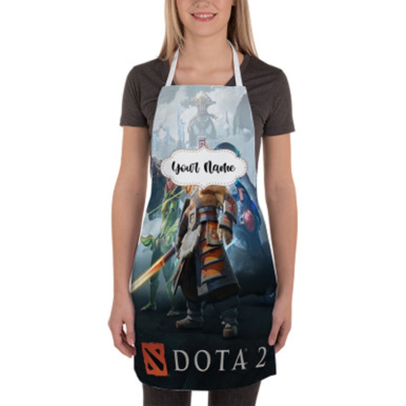 Pastele DOta 2 Custom Personalized Name Kitchen Apron