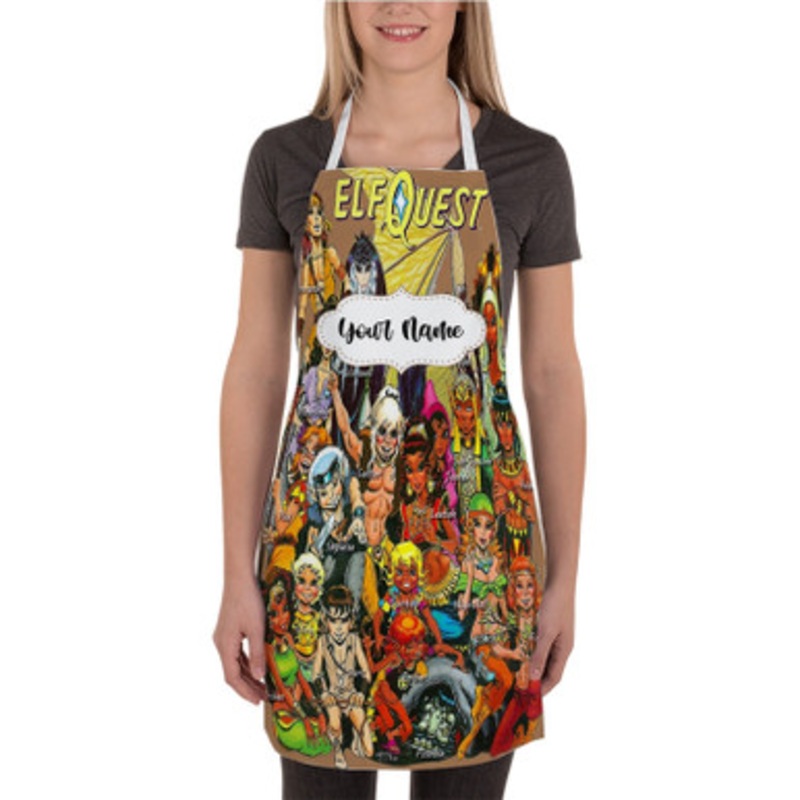 Pastele Elfquest Winter Special Custom Personalized Name Kitchen Apron