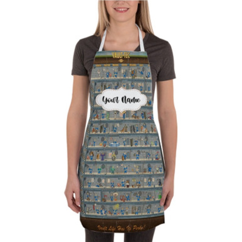 Pastele Fallout 4 Vault Tec Perks Custom Personalized Name Kitchen Apron
