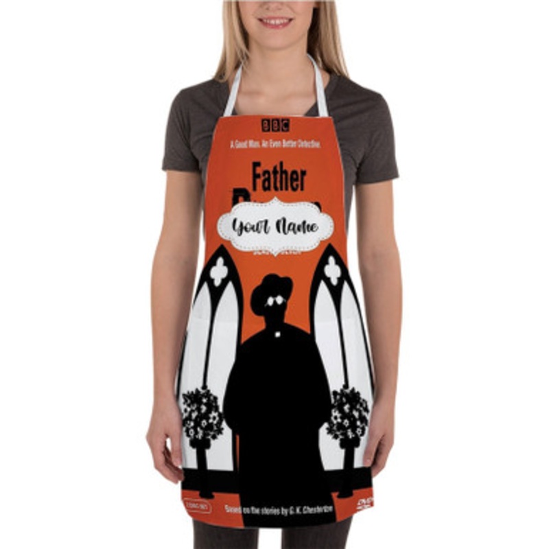 Pastele Father Brown Season 7 Custom Personalized Name Kitchen Apron