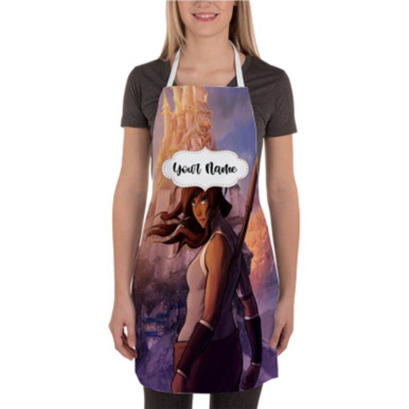 Pastele Korra The Legend of Korra Custom Personalized Name Kitchen Apron