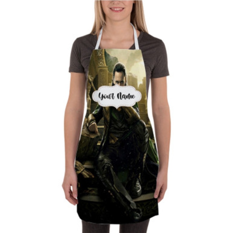 Pastele Loki Laufeyson The Avengers Custom Personalized Name Kitchen Apron
