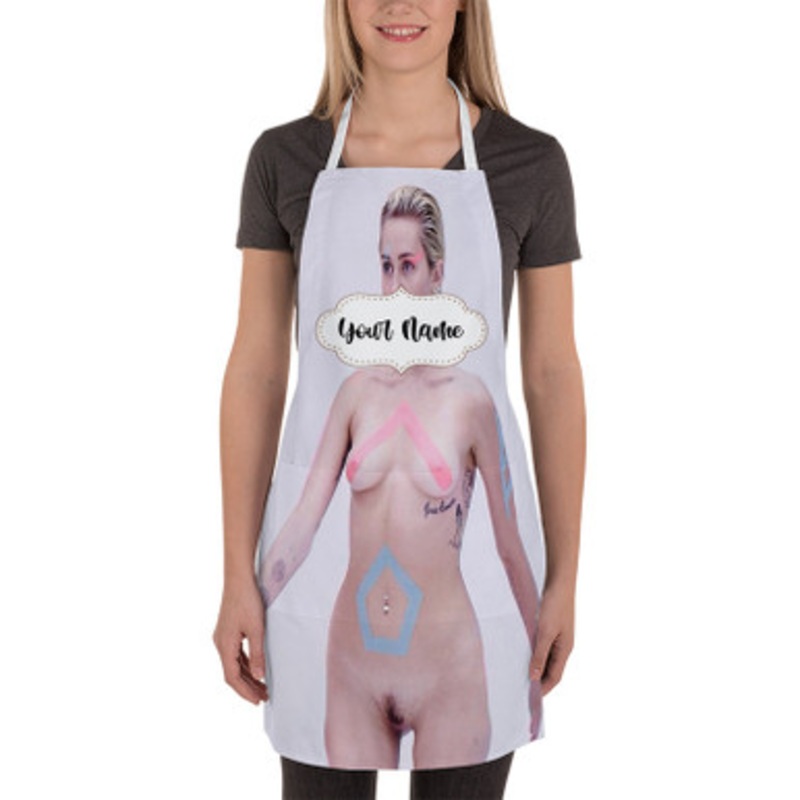 Pastele Miley Cyrus Custom Personalized Name Kitchen Apron