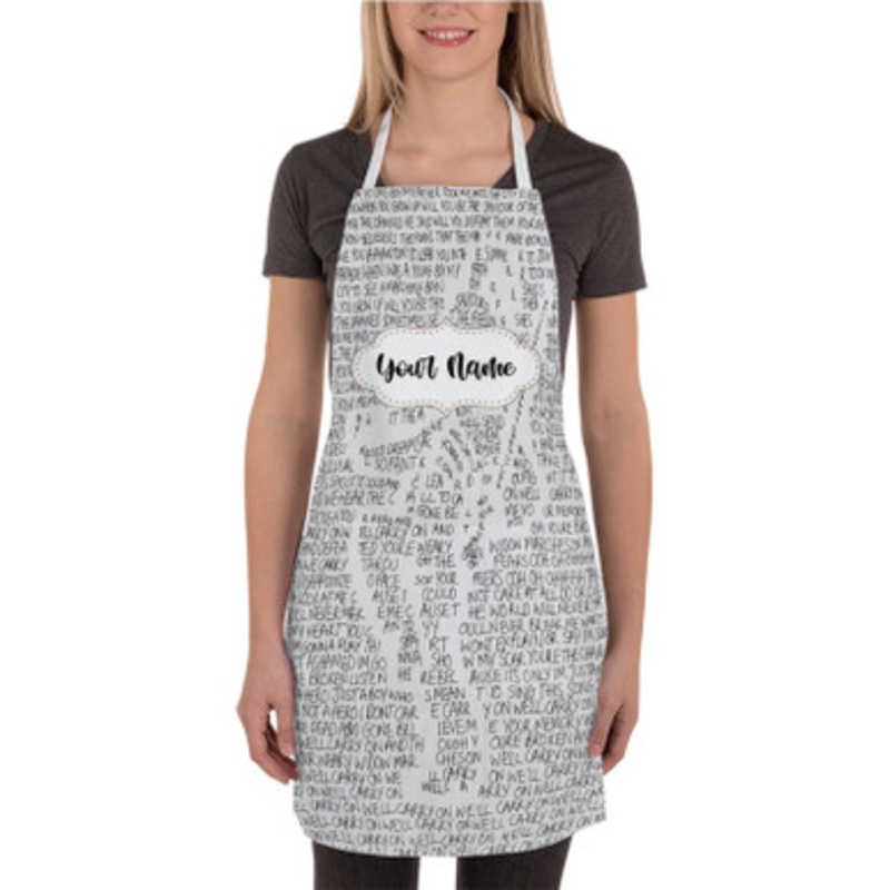 Pastele My Chemical Romance The Black Parade Typography Custom Personalized Name Kitchen Apron