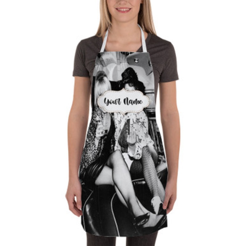 Pastele Patsy Stone and Edina Monsoon Absolutely Fabulous Custom Personalized Name Kitchen Apron