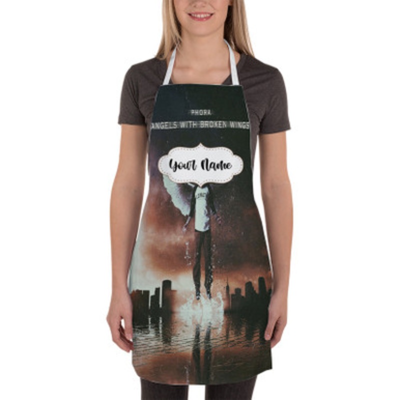 Pastele Phora Angels With Broken Wings Custom Personalized Name Kitchen Apron