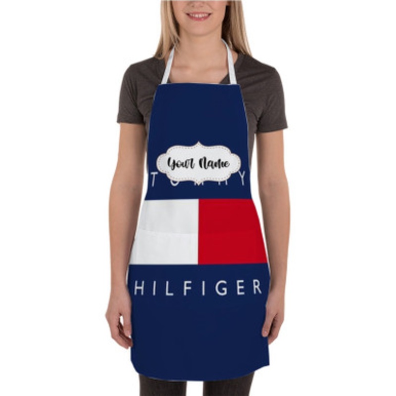 Pastele Tommy Hilfiger Custom Personalized Name Kitchen Apron