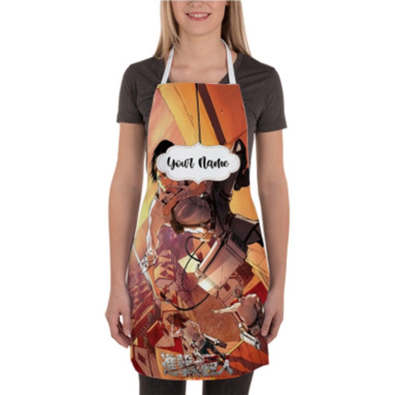 Pastele Attack on Titan Levi Art Custom Personalized Name Kitchen Apron