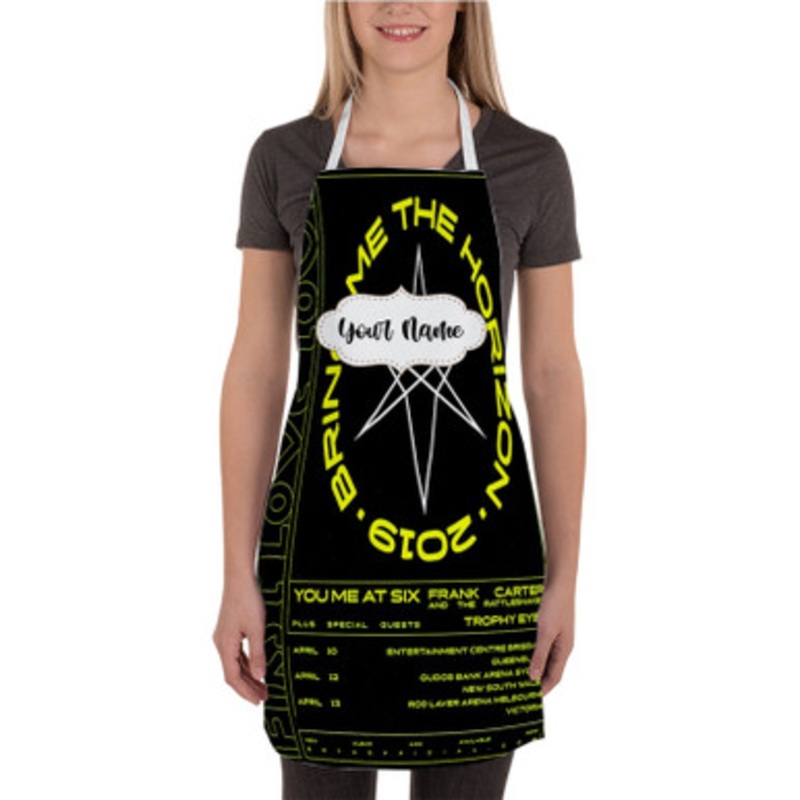 Pastele Bring Me The Horizon First Love Tour Custom Personalized Name Kitchen Apron