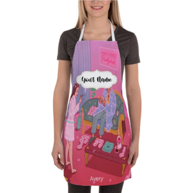 Pastele Dear Annie Rejjie Snow Custom Personalized Name Kitchen Apron