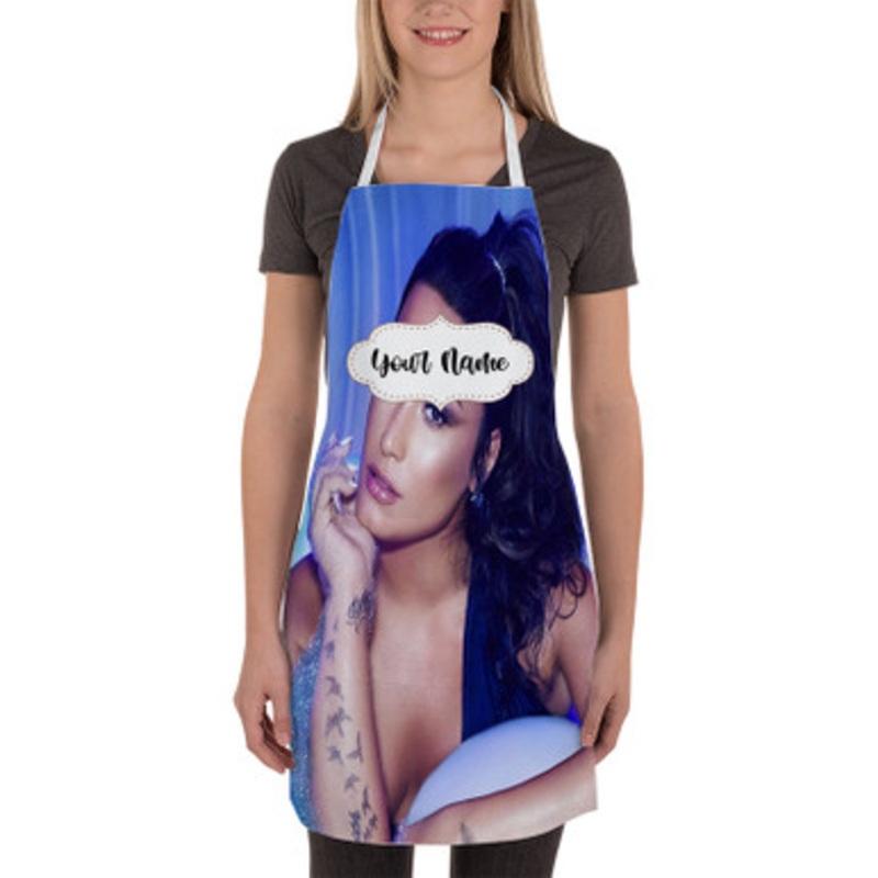 Pastele Demi Lovato Custom Personalized Name Kitchen Apron