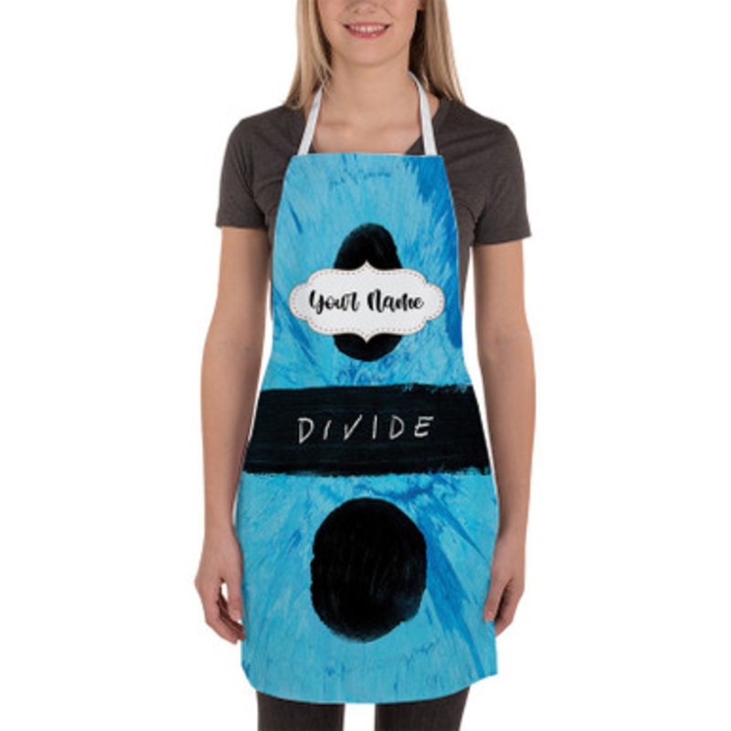 Pastele Ed Sheeran Divide Custom Personalized Name Kitchen Apron