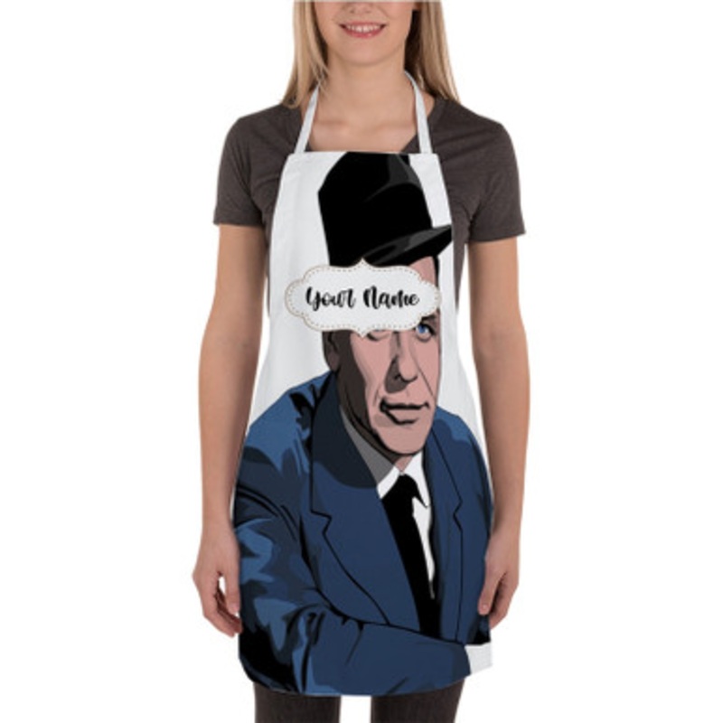 Pastele Frank Sinatra Custom Personalized Name Kitchen Apron