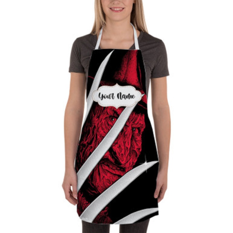 Pastele Freddy Krueger Custom Personalized Name Kitchen Apron