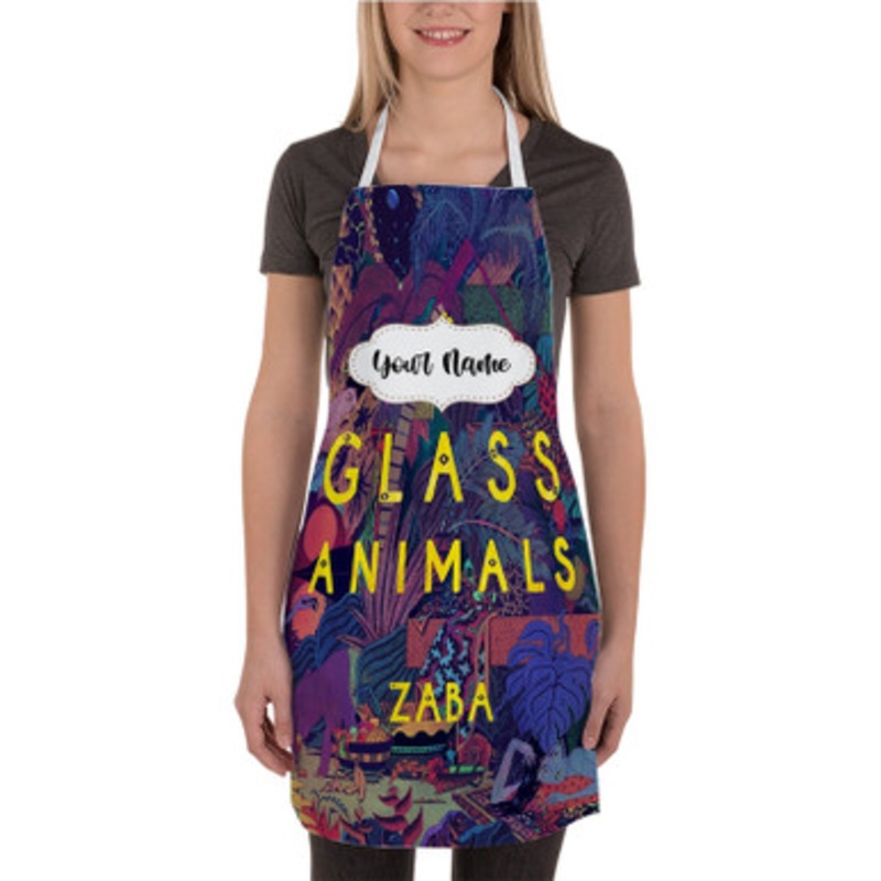 Pastele Glass Animals Zaba Custom Personalized Name Kitchen Apron
