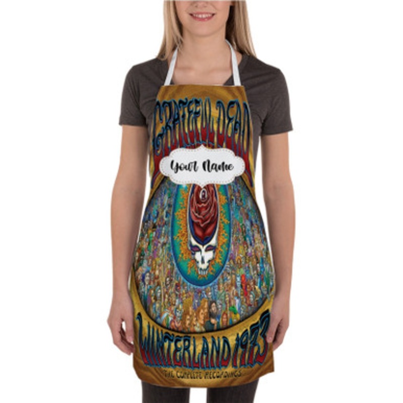 Pastele Grateful Dead Winterland 1973 Custom Personalized Name Kitchen Apron