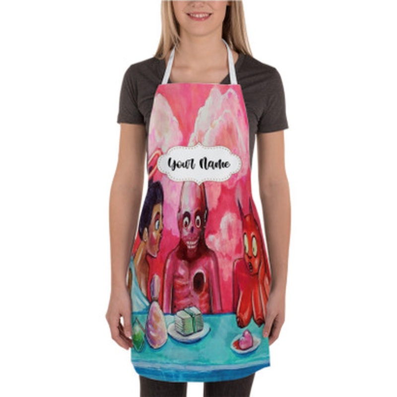 Pastele Green Eyed Stalley Feat Young Scooter Custom Personalized Name Kitchen Apron