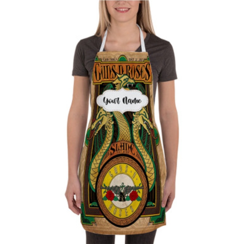 Pastele Guns N Roses Ireland New Custom Personalized Name Kitchen Apron