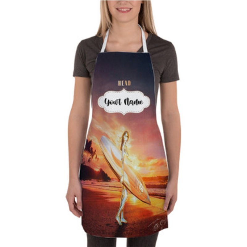 Pastele Head in The Clouds 2 Custom Personalized Name Kitchen Apron