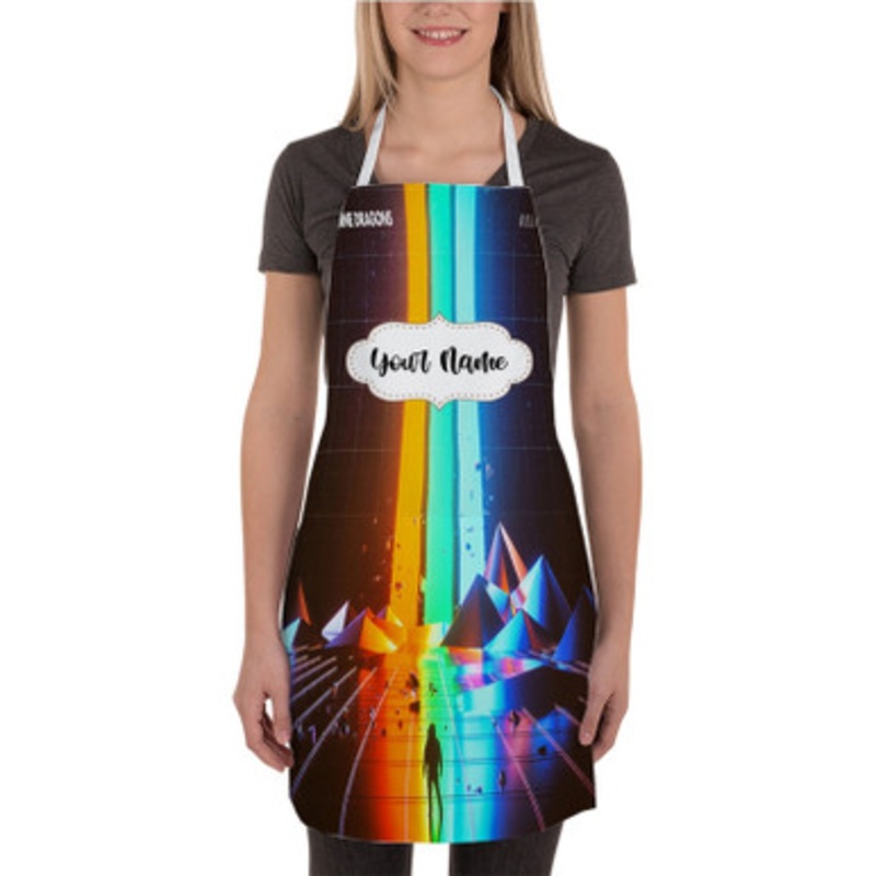 Pastele Imagine Dragons Believer Custom Personalized Name Kitchen Apron