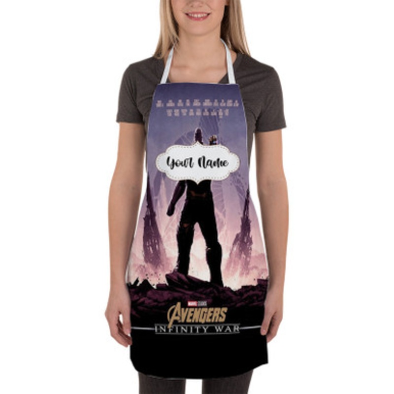 Pastele Infinity War Thanos Custom Personalized Name Kitchen Apron