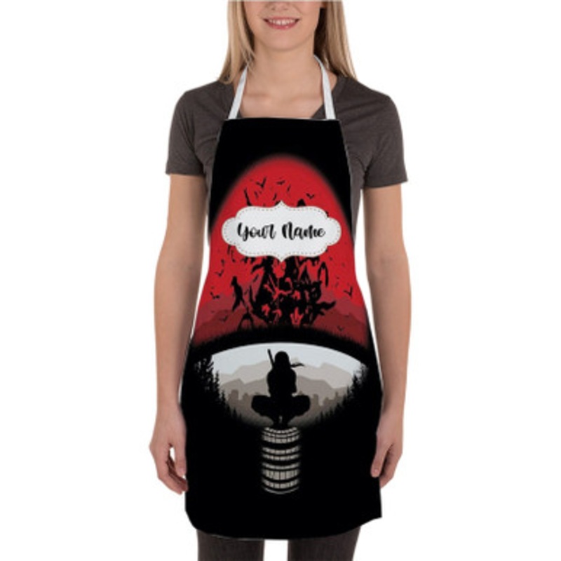 Pastele Itachi Uchiha Clan Naruto Shippuden Custom Personalized Name Kitchen Apron