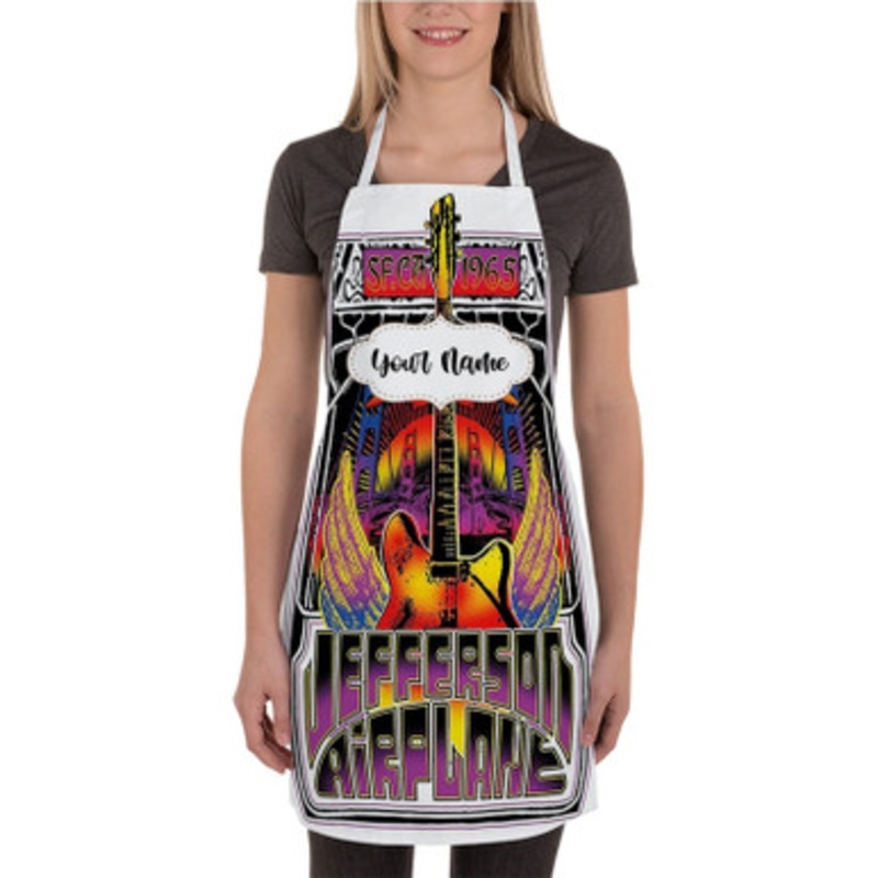 Pastele Jefferson Airplane Custom Personalized Name Kitchen Apron