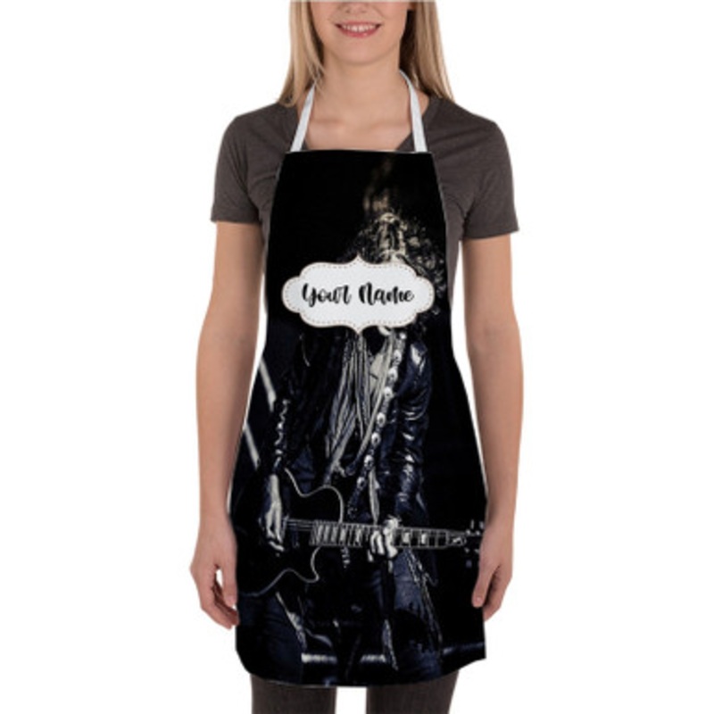 Pastele Joe Perry Aerosmith Custom Personalized Name Kitchen Apron