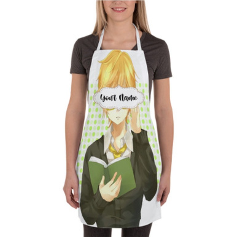 Pastele Kagamine Len Vocaloid Custom Personalized Name Kitchen Apron