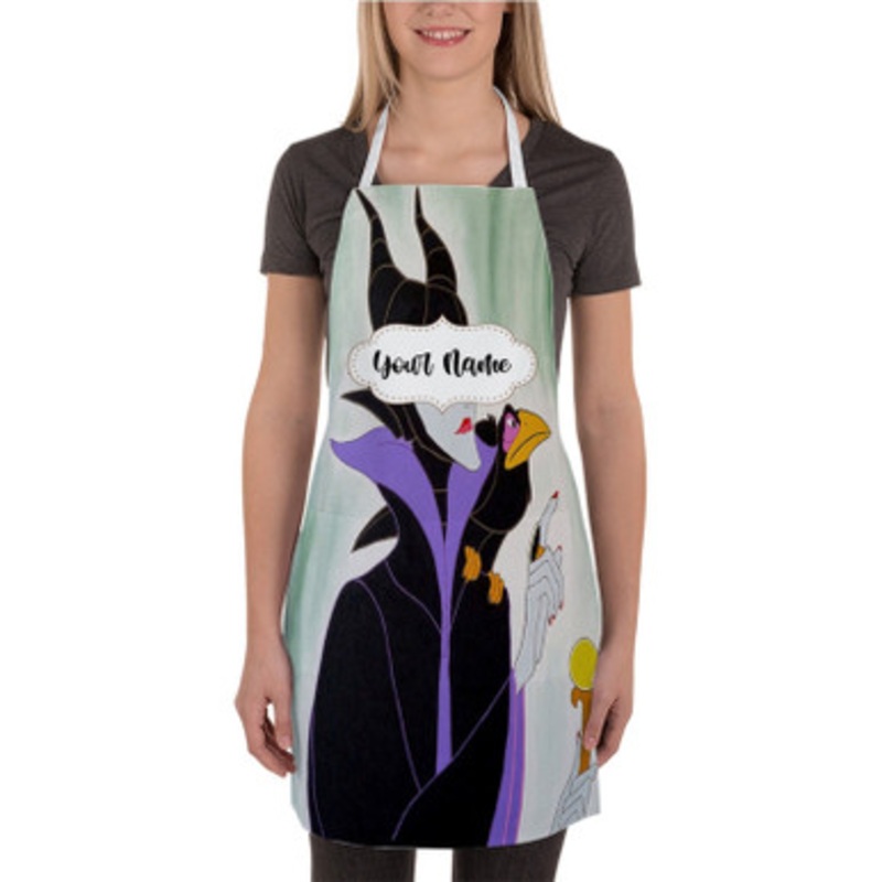 Pastele Maleficent Disney Villains Custom Personalized Name Kitchen Apron