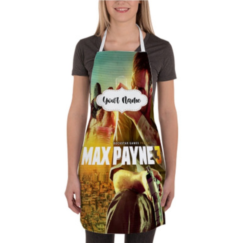 Pastele Max Payne 3 Custom Personalized Name Kitchen Apron