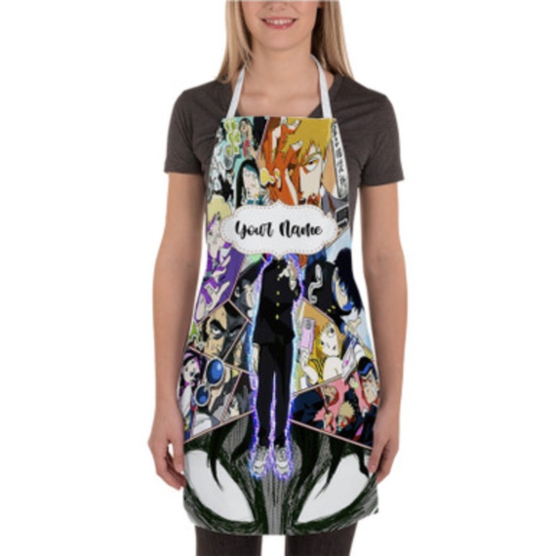 Pastele Mob Psycho 100 New Custom Personalized Name Kitchen Apron