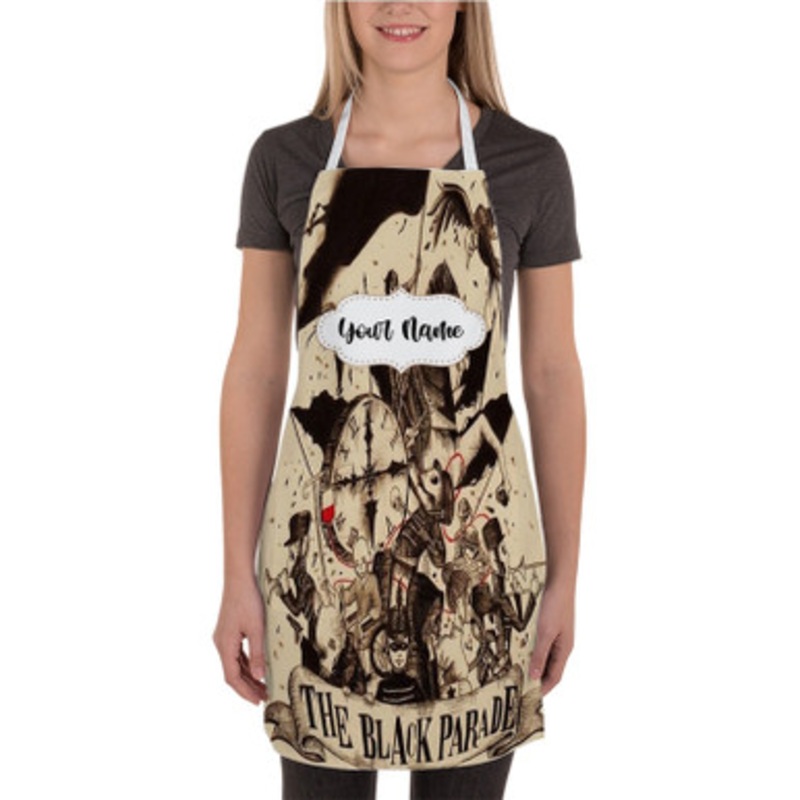 Pastele My Chemical Romance The Black Custom Personalized Name Kitchen Apron