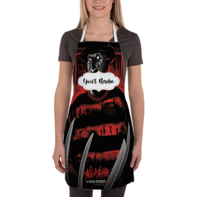 Pastele Nightmare on Elm Street Custom Personalized Name Kitchen Apron
