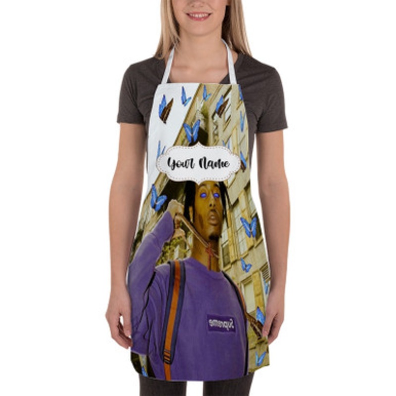 Pastele Playboi Carti Butterfly Custom Personalized Name Kitchen Apron