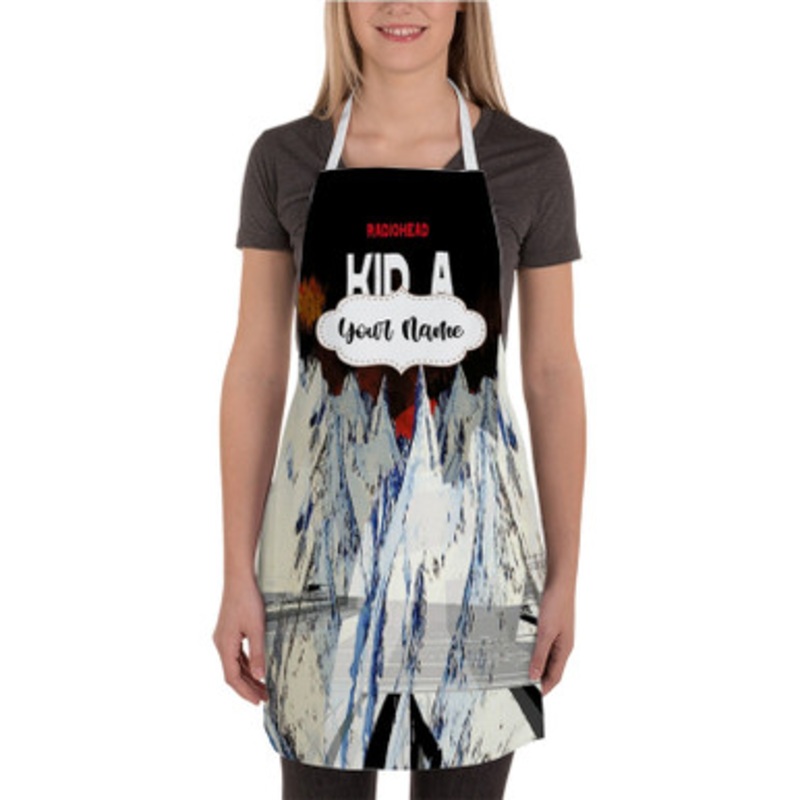 Pastele Radiohead Kid A Custom Personalized Name Kitchen Apron