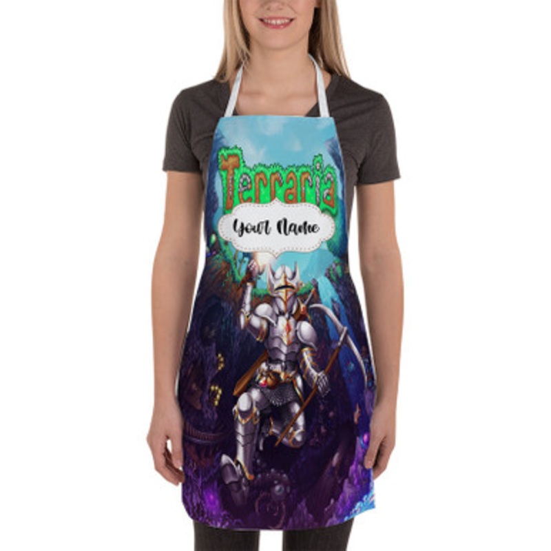 Pastele Terraria Custom Personalized Name Kitchen Apron