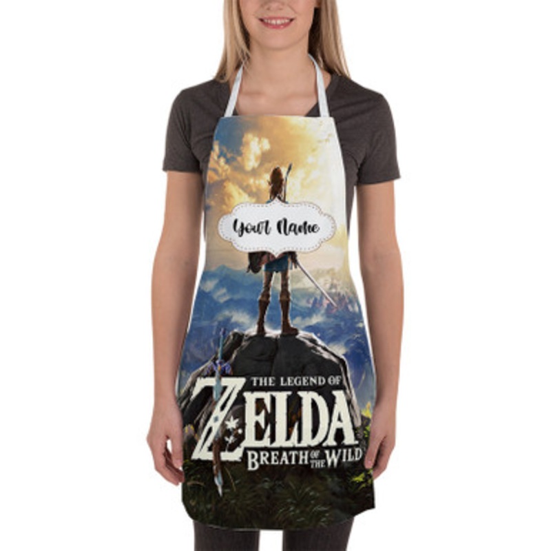 Pastele The Legend of Zelda Breath of the Wild Custom Personalized Name Kitchen Apron