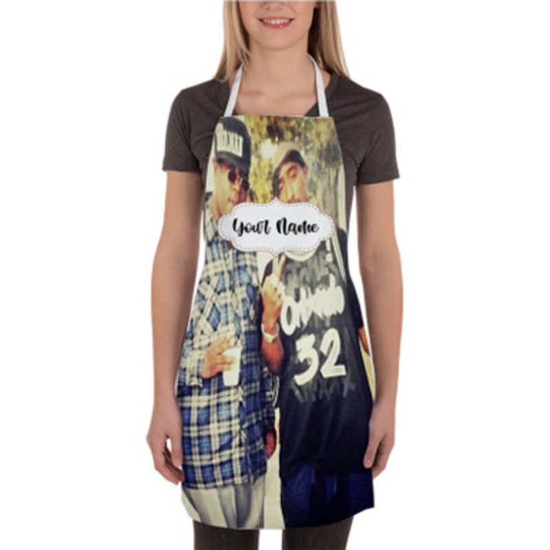 Pastele Tupac Shakur and E 40 Custom Personalized Name Kitchen Apron