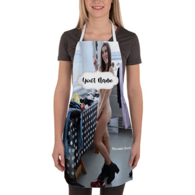 Pastele Victoria Justice Custom Personalized Name Kitchen Apron