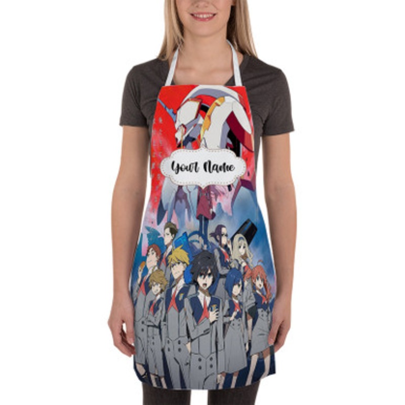 Pastele Darling in the Franxx Anime Custom Personalized Name Kitchen Apron