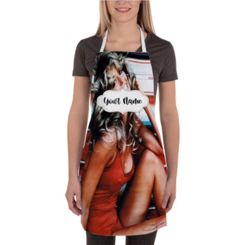 Pastele Farrah Fawcett New Custom Personalized Name Kitchen Apron