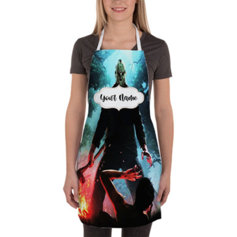 Pastele Friday the 13th The Game Custom Personalized Name Kitchen Apron