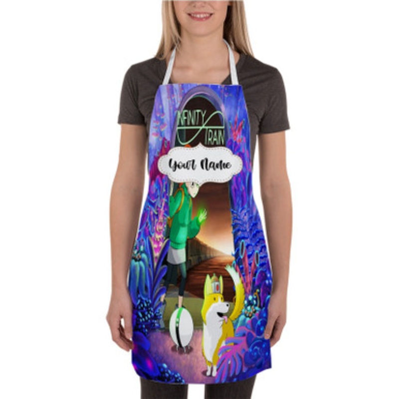 Pastele Infinity Train Custom Personalized Name Kitchen Apron