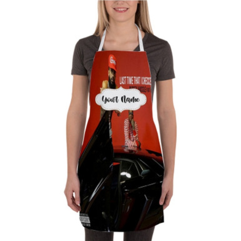 Pastele Last Time That I Checc d Nipsey Hussle Feat YG Custom Personalized Name Kitchen Apron