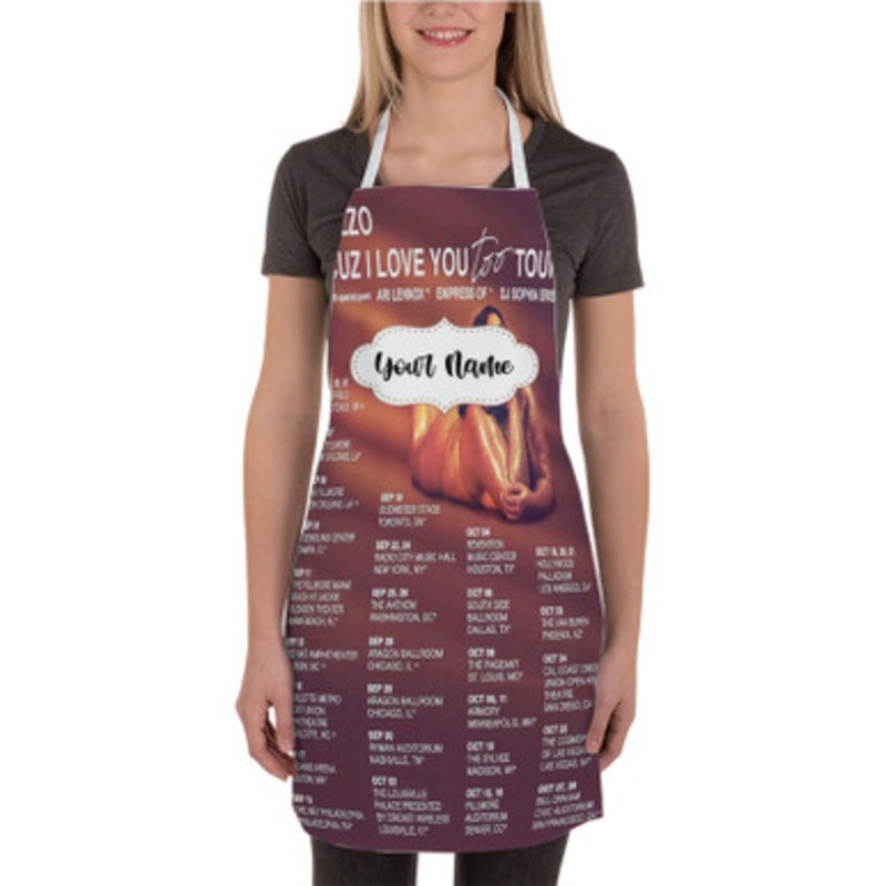Pastele Lizzo Cuz I Love You Tour Custom Personalized Name Kitchen Apron