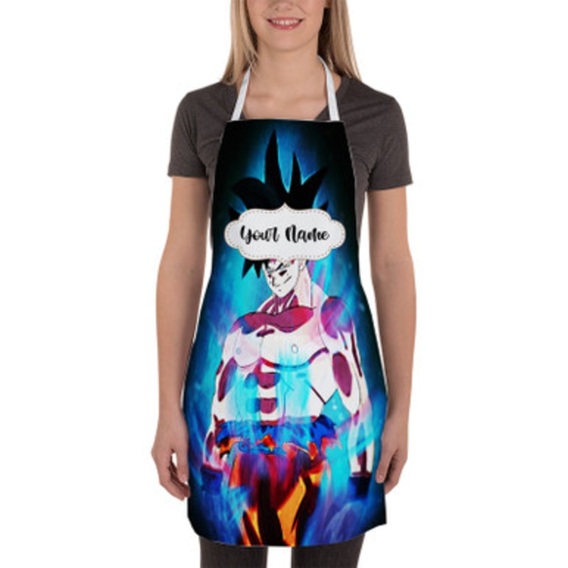 Pastele New Level Goku Dragon Ball Super Custom Personalized Name Kitchen Apron