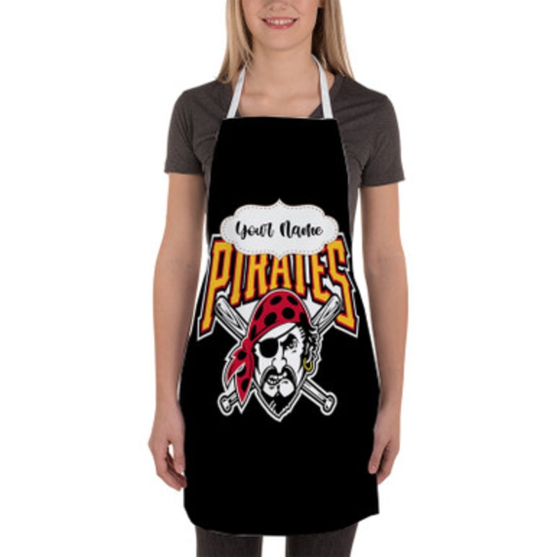 Pastele Pittsburgh Pirates MLB Custom Personalized Name Kitchen Apron